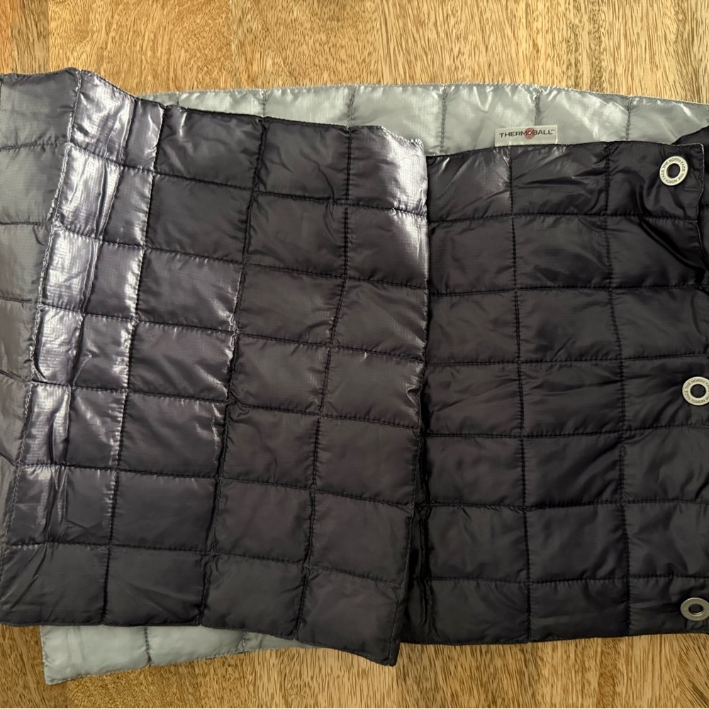 Purple/gray Puffer infinity scarf
